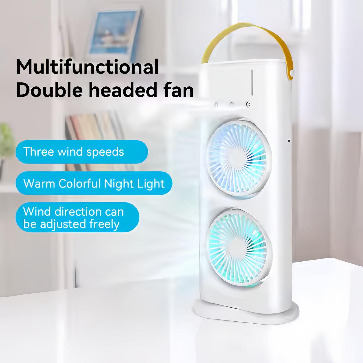 Portable Double Rechargeable mini AC Air Cooler With LED Light Cooler