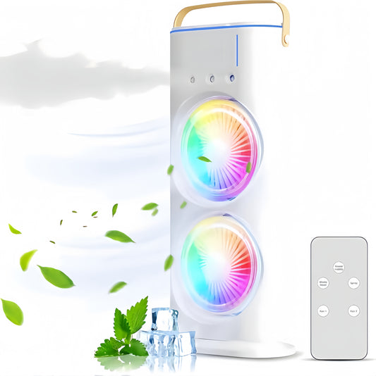 Portable Double Rechargeable mini AC Air Cooler With LED Light Cooler
