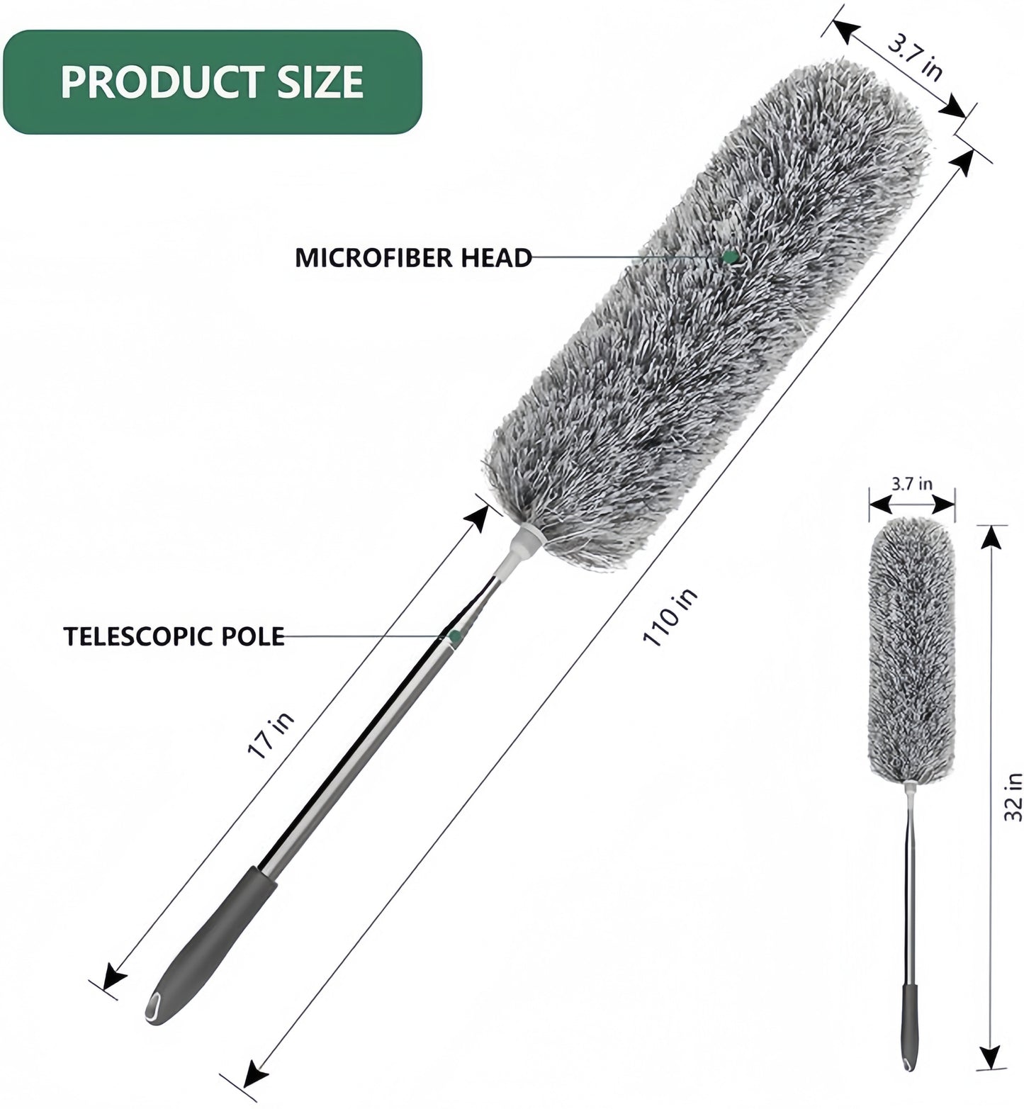 10-Feet Extendable Microfiber Duster