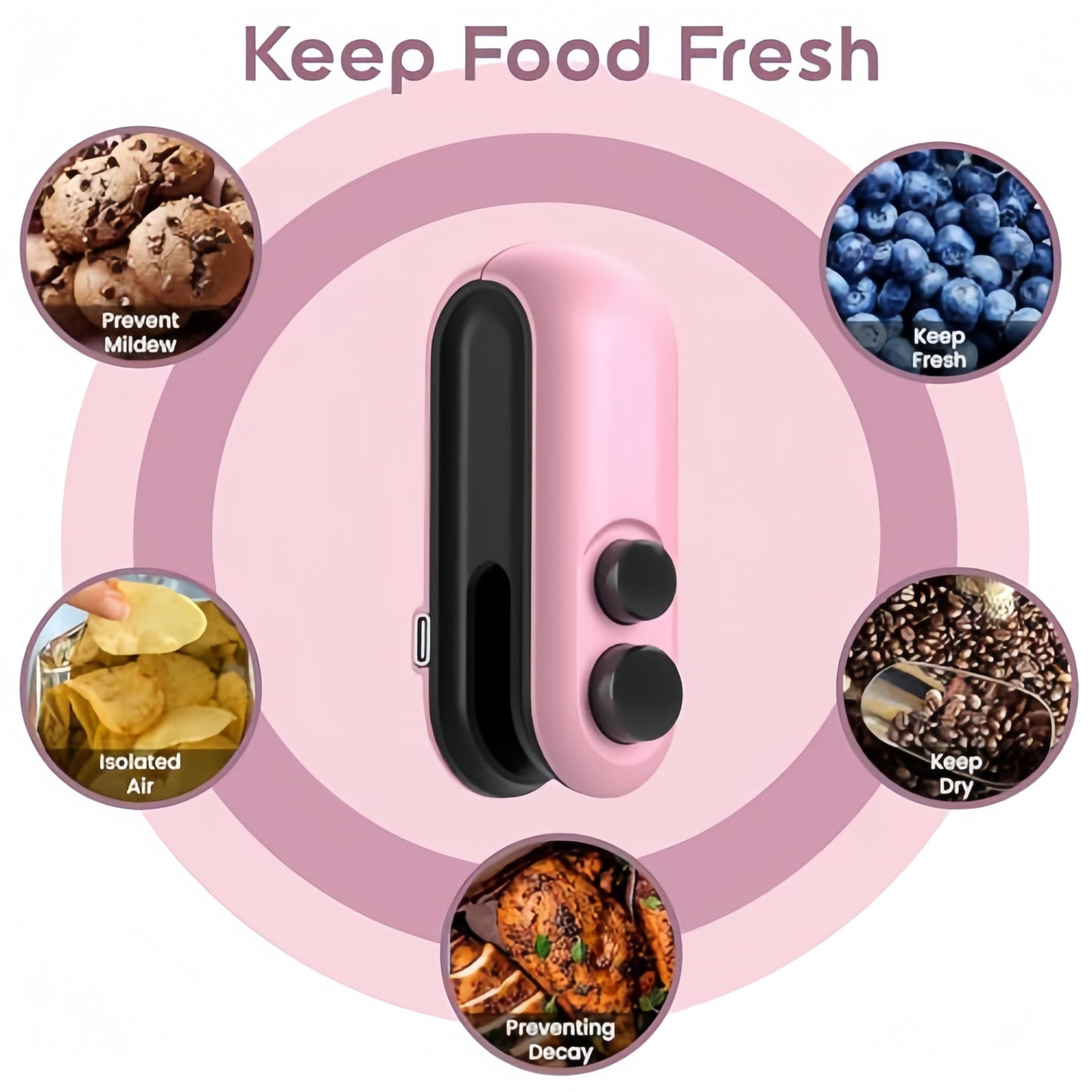 Portable Mini Sealing Rechargeable Machine Handheld Packet Sealer
