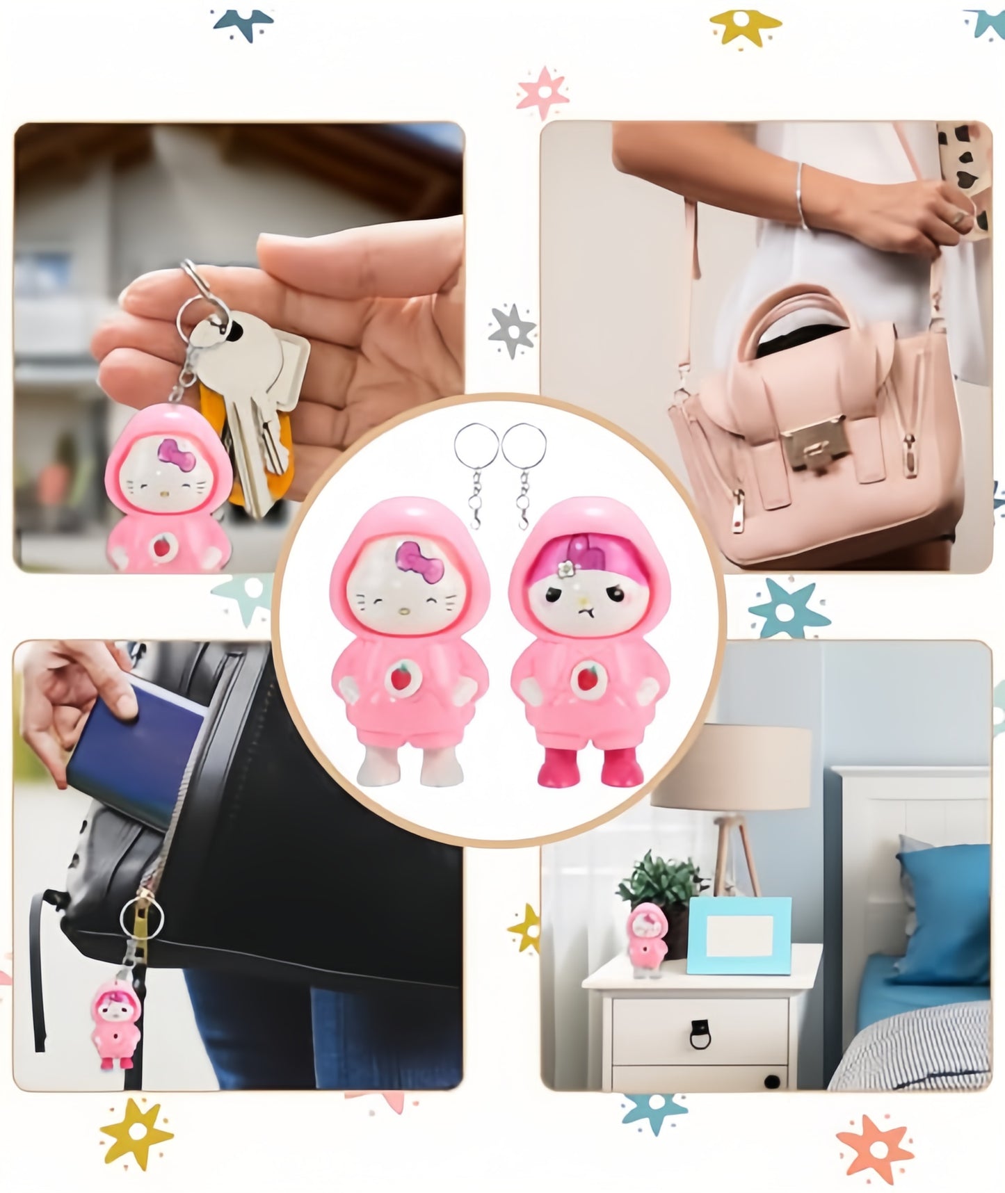 Toy Face changing Doll With Keychain Ring (2pack)