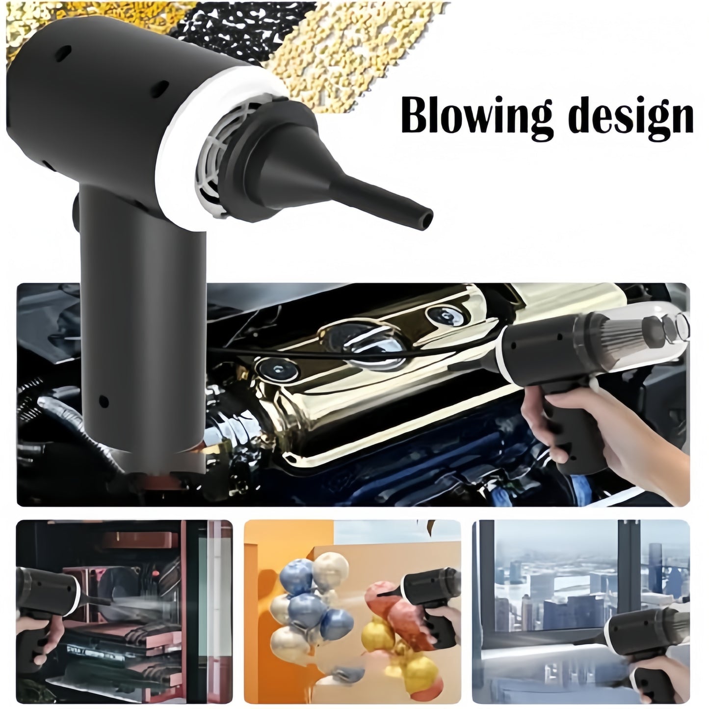 3 in 1 Car Vaccum Cleaner High Power Portable Mini Car Vaccum Cleaner
