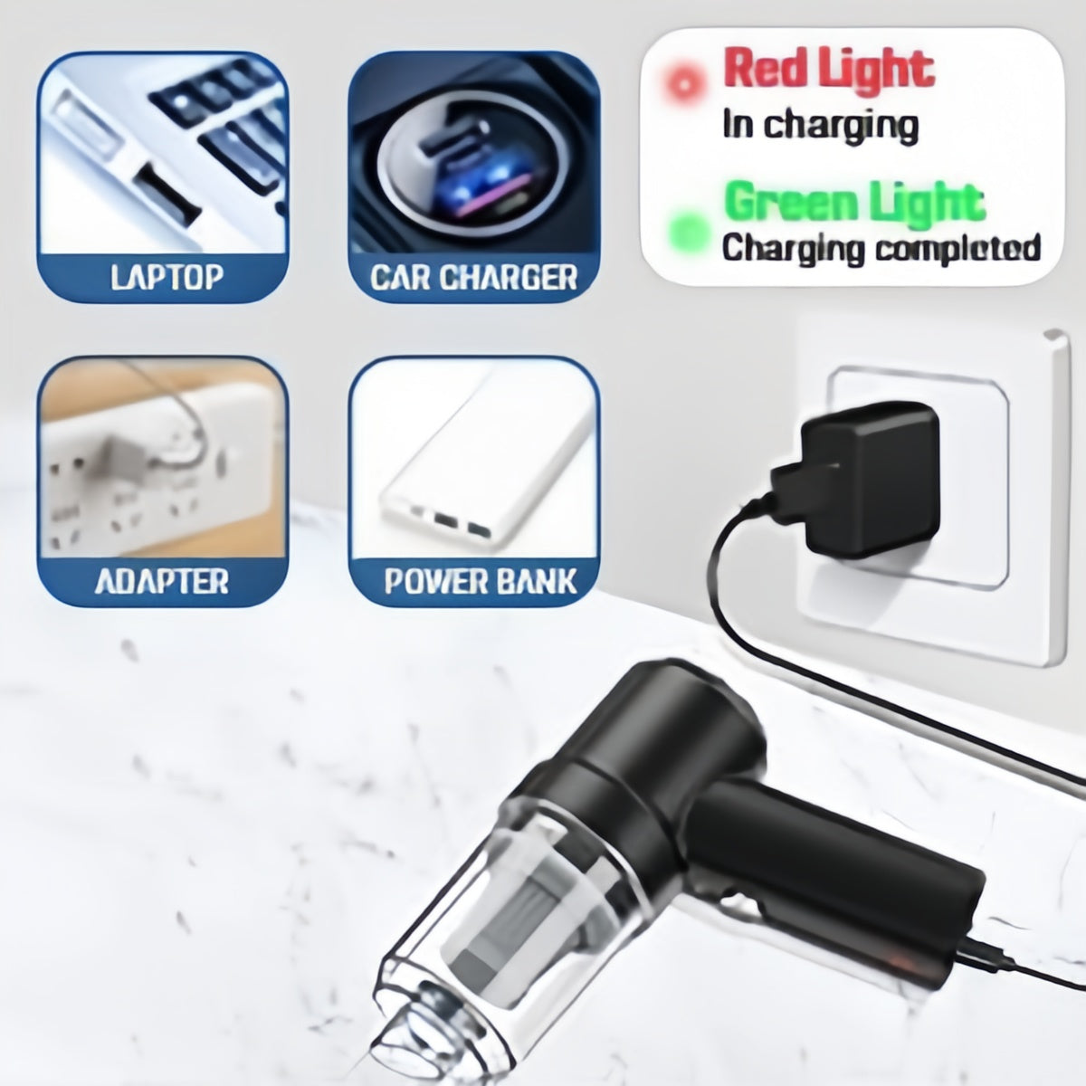 3 in 1 Car Vaccum Cleaner High Power Portable Mini Car Vaccum Cleaner