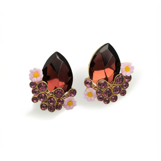 Spiritual Stone Teardrop Crystal Earrings