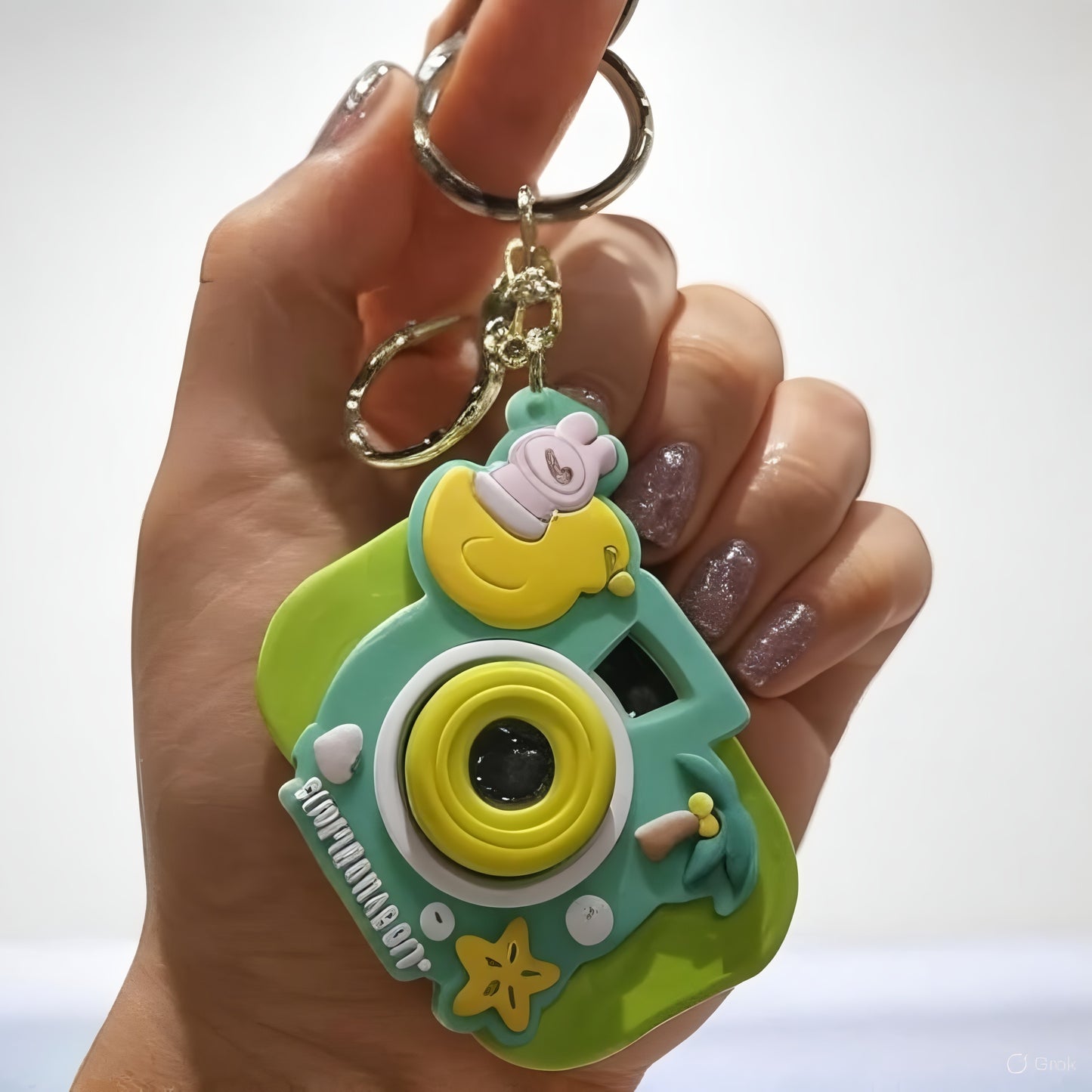 Cute Cartoon Projection Camera keychain ring (2 pack)