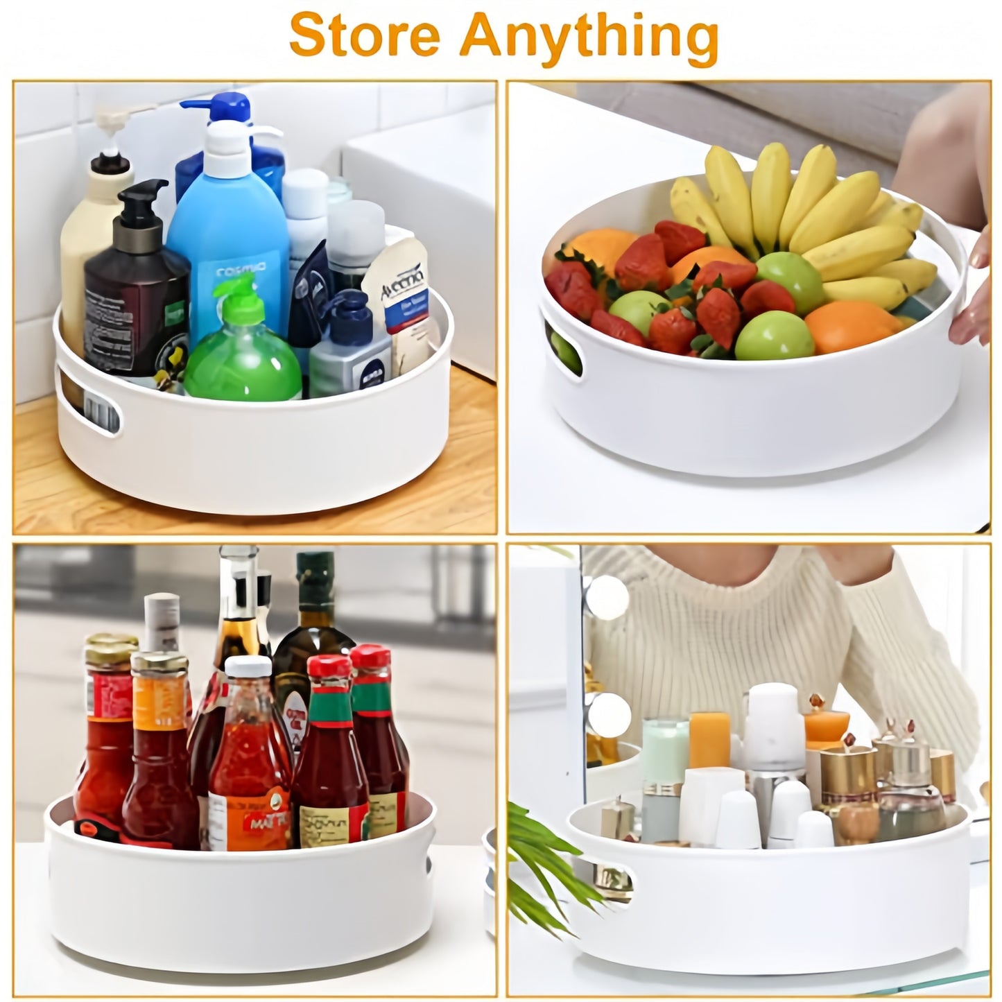 360° Rotating Holder Rack Tray