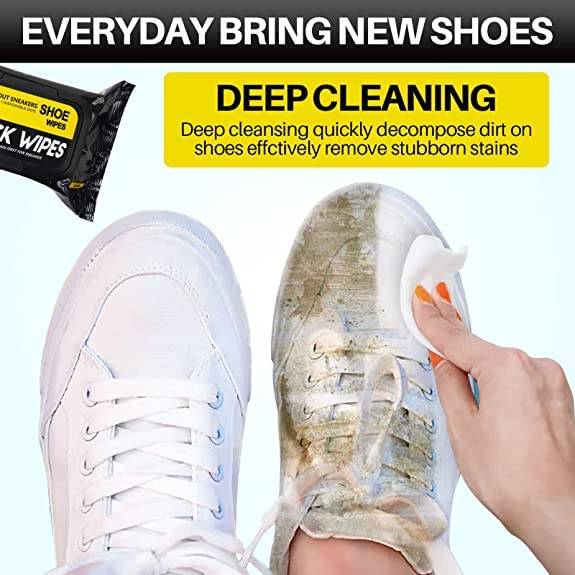⁠Shoe Cleaner Wipes Quickly Remove Dirt and Stains (2 pack) (80+80)