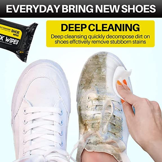 ⁠Shoe Cleaner Wipes Quickly Remove Dirt and Stains (2 pack) (80+80)