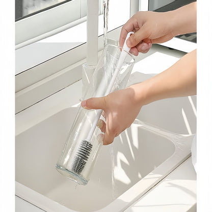 ⁠Long Handle Silicon Bottel Cleaner Brush For Washing Water Bottle (2 pack)