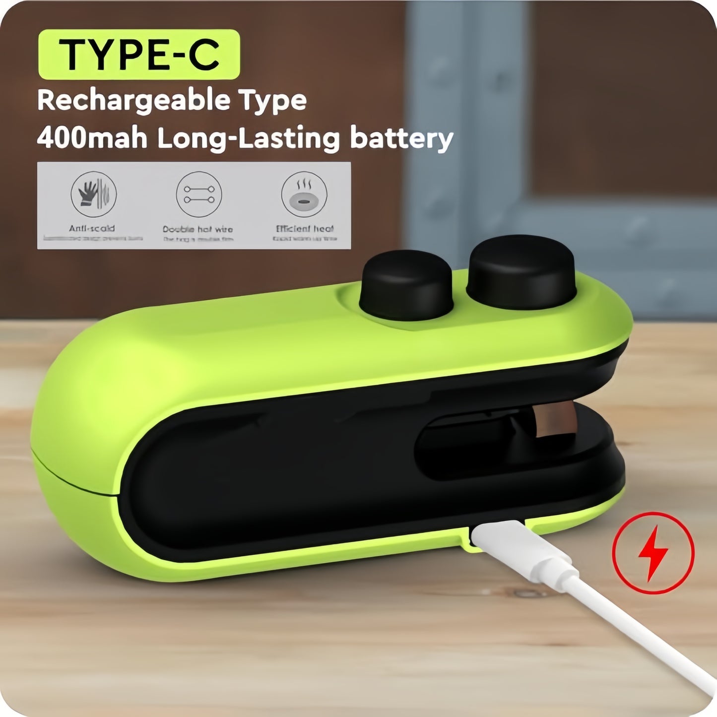 Portable Mini Sealing Rechargeable Machine Handheld Packet Sealer