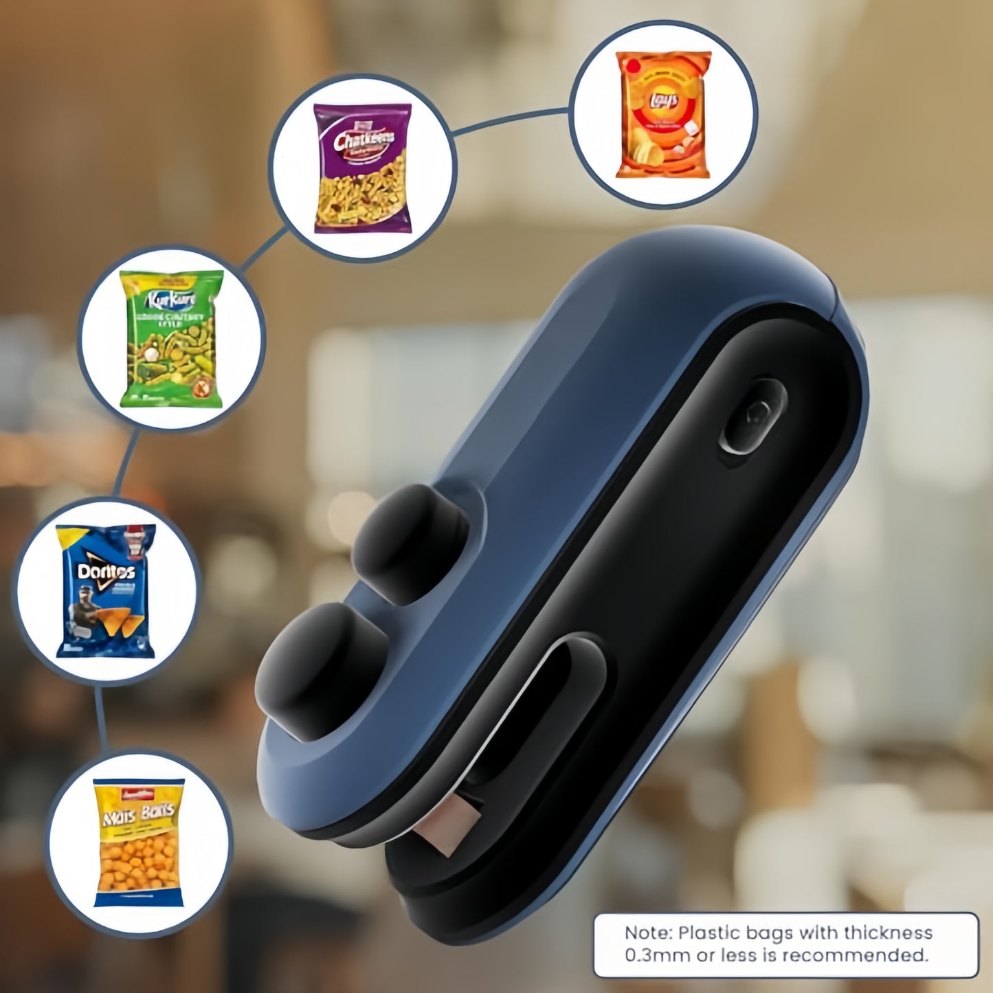 Portable Mini Sealing Rechargeable Machine Handheld Packet Sealer