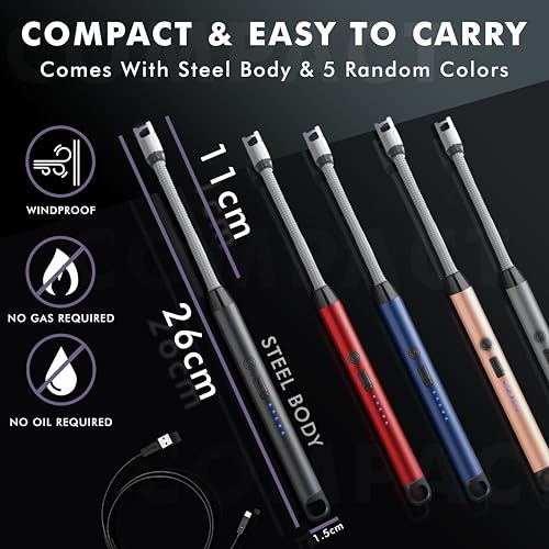 ⁠Multi purpose 360 degree Flexible Electric Rechargeable Plasma Gas Lighter