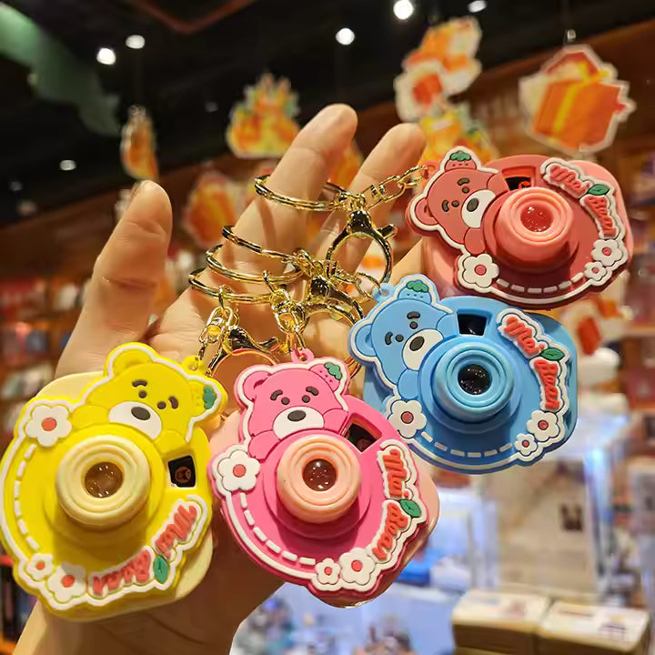 Cute Cartoon Projection Camera keychain ring (2 pack)