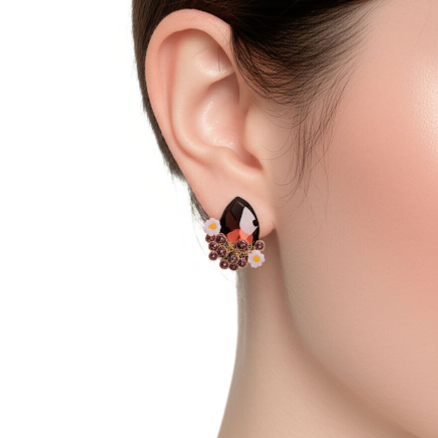 Spiritual Stone Teardrop Crystal Earrings