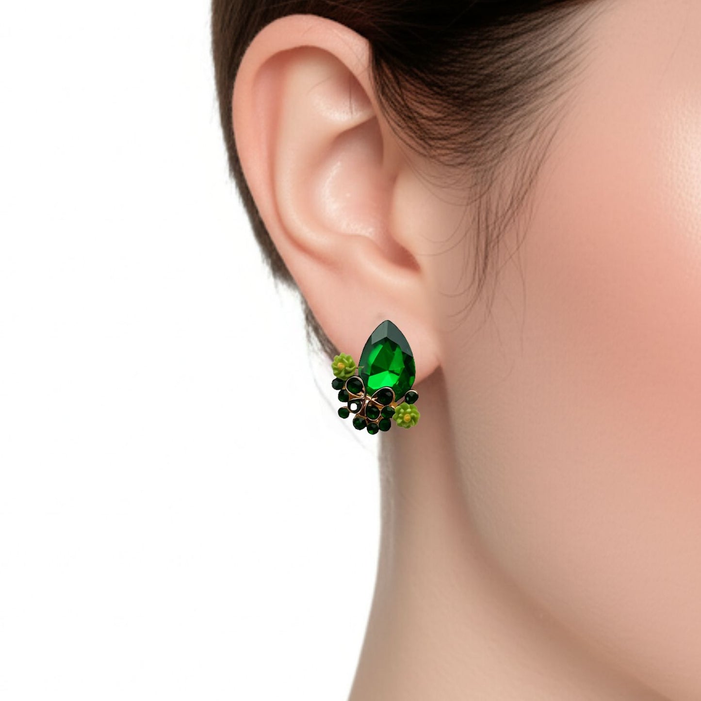 Spiritual Stone Teardrop Crystal Earrings
