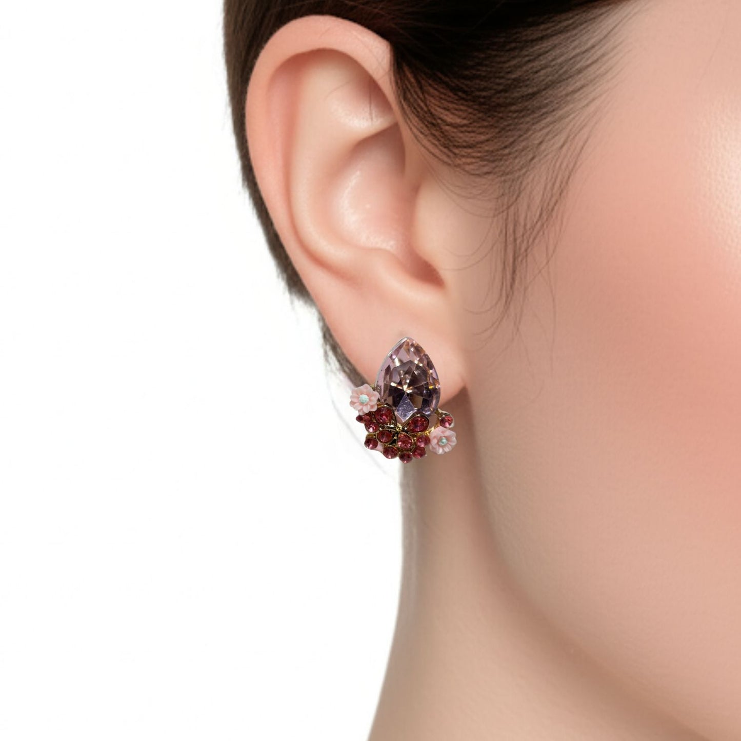 Spiritual Stone Teardrop Crystal Earrings