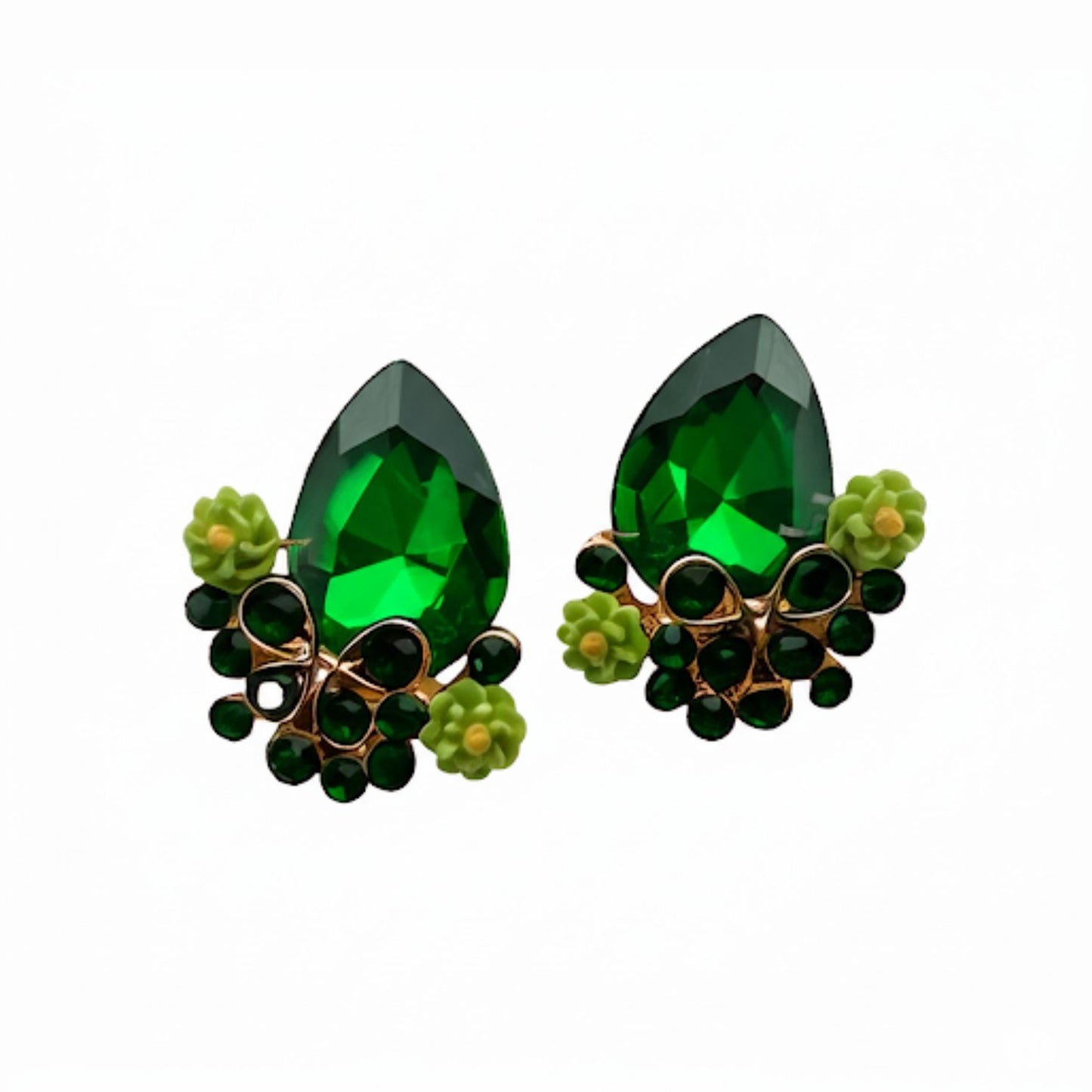 Spiritual Stone Teardrop Crystal Earrings